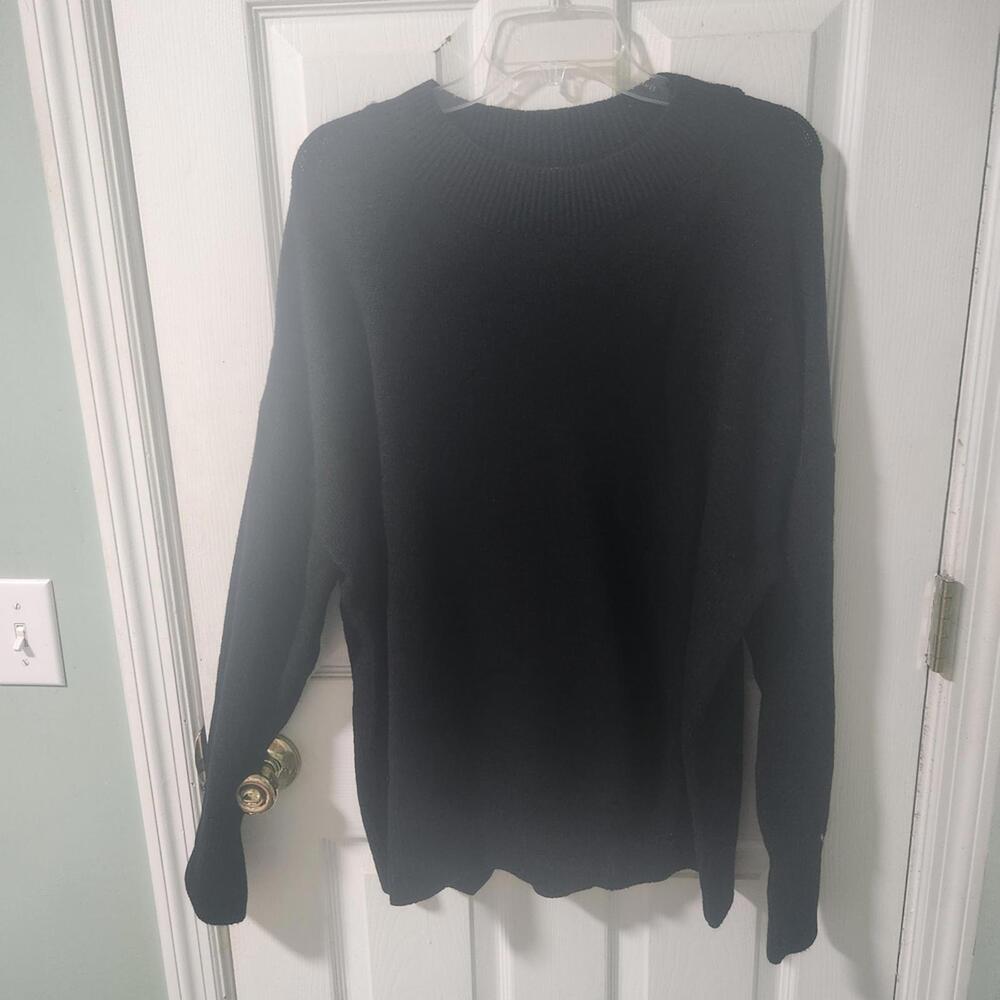 Black Ribbed Knit cardigan size 16/18